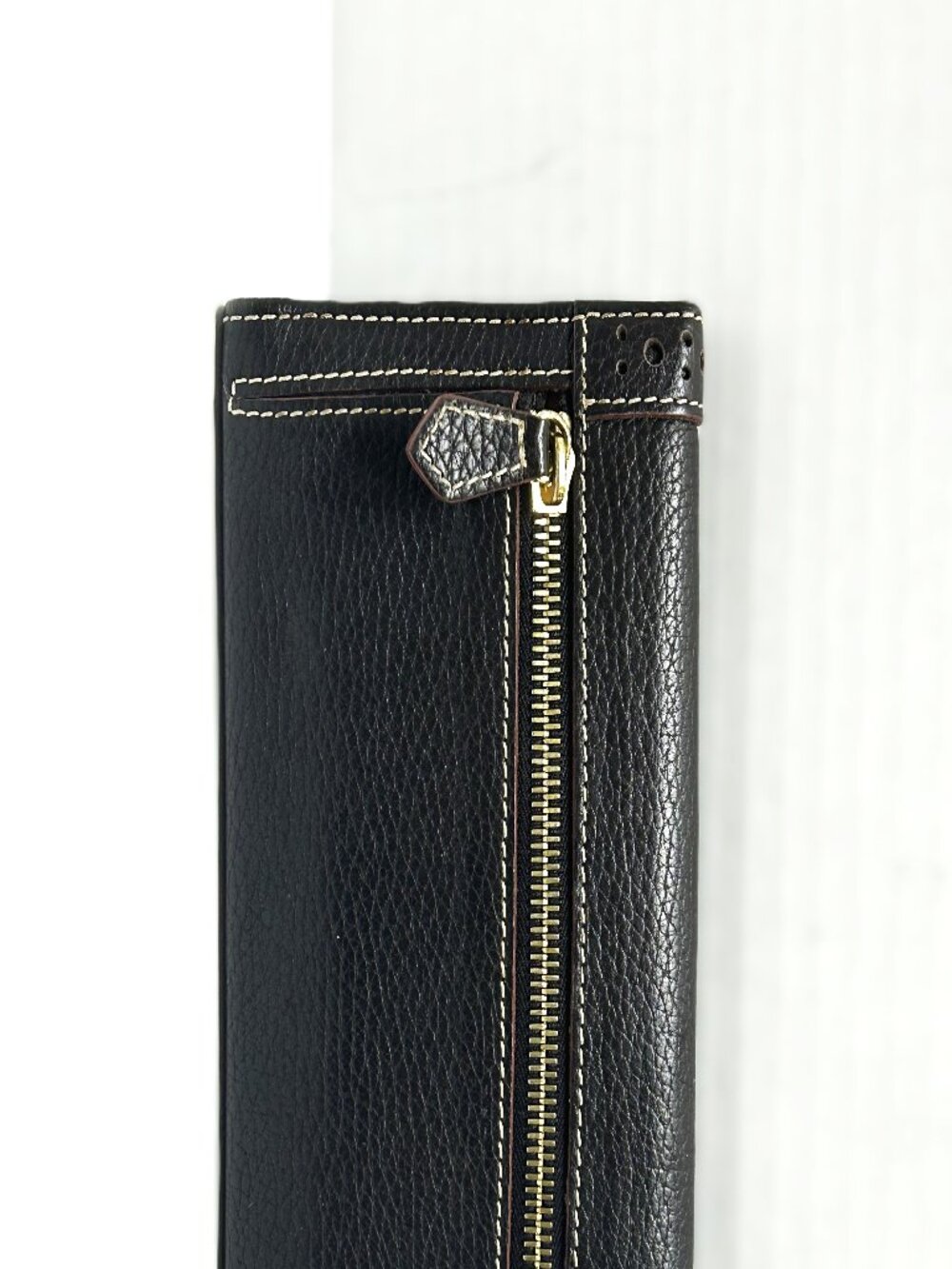 Dooney & Bourke dark brown leather wallet NWOT with check register - Picture 2 of 9